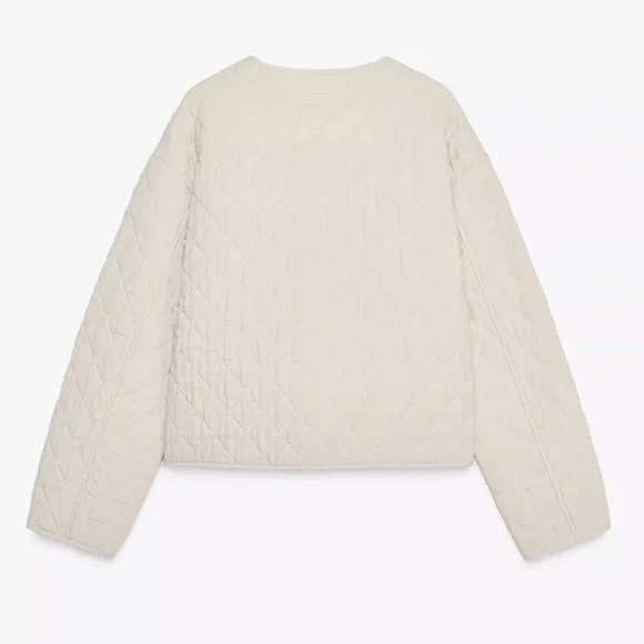 New ZARA Padded Linen Jacket